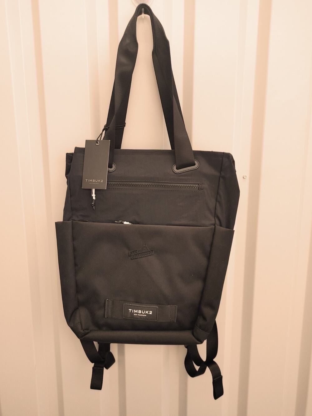 NWT Timbuk2 Convertible Backpack Tote Bag Laptop Carry-On Jet Black